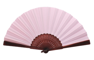 Ventaglio in Cotone Tinta Unita - Rosa Pastello
