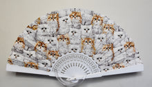 Load image into Gallery viewer, Patterned Cotton Fan - Kittens - Part 02