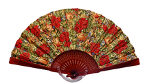 Load image into Gallery viewer, Patterned Cotton Fan - Christmas Basket