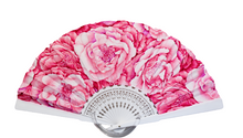 Load image into Gallery viewer, Patterned Cotton fan - La Vie en Rose