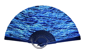 Patterned Cotton Fan - Ocean