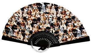 Patterned Cotton Fan - House of Dogs - Part  01