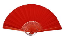 Load image into Gallery viewer, Solid Color Cotton Fan - Red