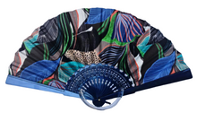 Load image into Gallery viewer, Pure Silk Haute Couture Fan - Tropical Leaves
