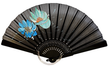 Load image into Gallery viewer, Pure Silk Fan - Hand Painted - Lotus Flower