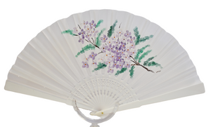 Pure Silk Fan - Hand Painted - Queen of Meadows