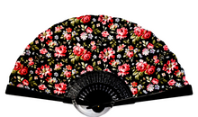 Load image into Gallery viewer, Patterned Cotton Fan -  Rose Garden
