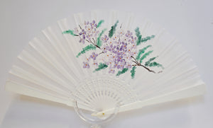 Pure Silk Fan - Hand Painted - Queen of Meadows