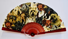 Load image into Gallery viewer, Patterned Cotton Fan - House of Dogs - Part 03