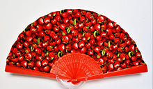 Load image into Gallery viewer, Patterned Cotton Fan - Cherries&#39; Sensations