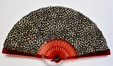 Load image into Gallery viewer, Patterned Cotton Fan - Leopard Print (small spots)
